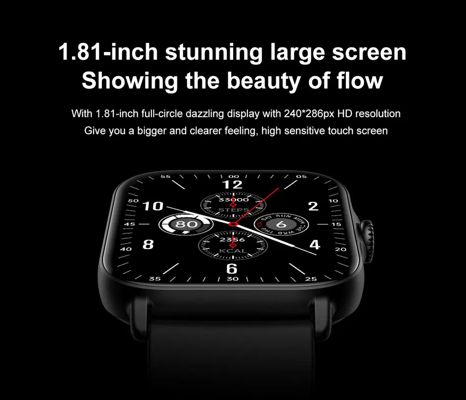 Gadgend gts3 pro smart watch men 1.81 inch hd screen bluetooth dial call smartwatch men women sport fitness tracker for ios