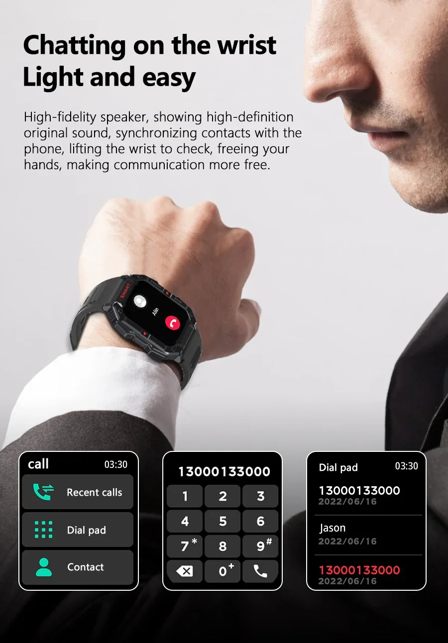 for Samsung Galaxy A14 A15 A25 A54 A34 Smart Watch Bluetooth Call 1.83inch screen long standby three-proof outdoor sports watch 5