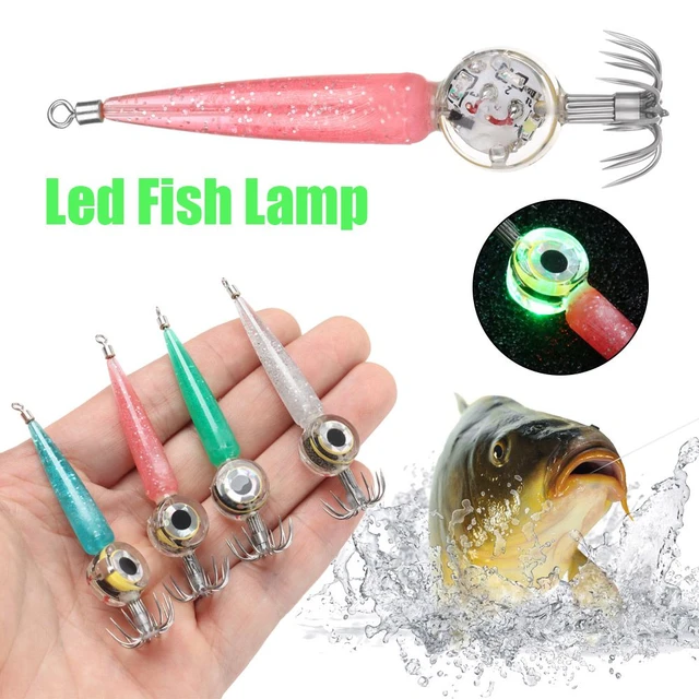 Fishing LED Baits Flashing Light Hook Underwater Deep Drop Fishing Accessory