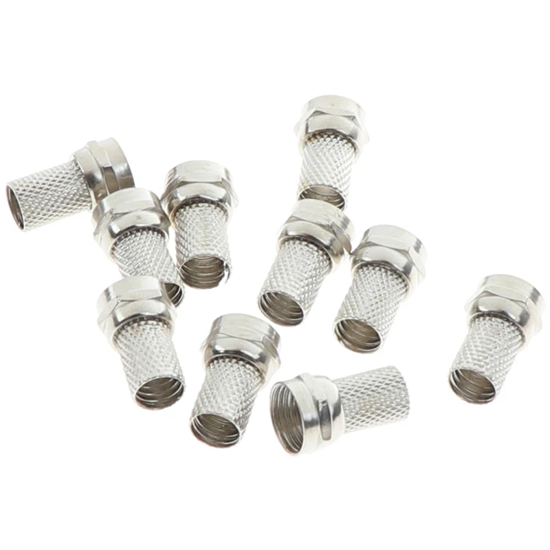 F connector 10Pcs for RG6 satellite TV antenna coax cable