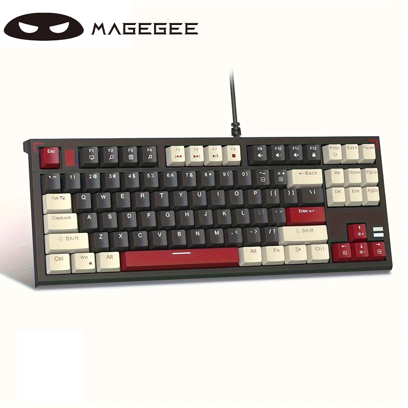 

MageGee 75% Mechanical Gaming Keyboard, LED Backlit Keyboard, 87 Keys Compact TKL Wired Computer Keyboard for Windows Laptop PC