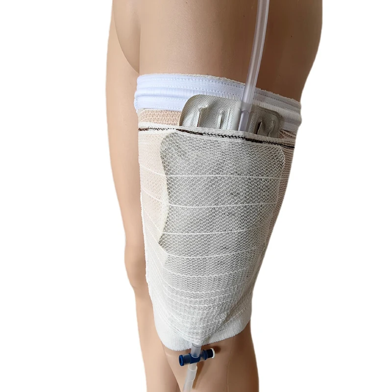 Drawstring Urine Bag Leg Strap Drainage Bag Fixing Strap Leg Net Cover Urinary Four Sided Elastic Pull Rope