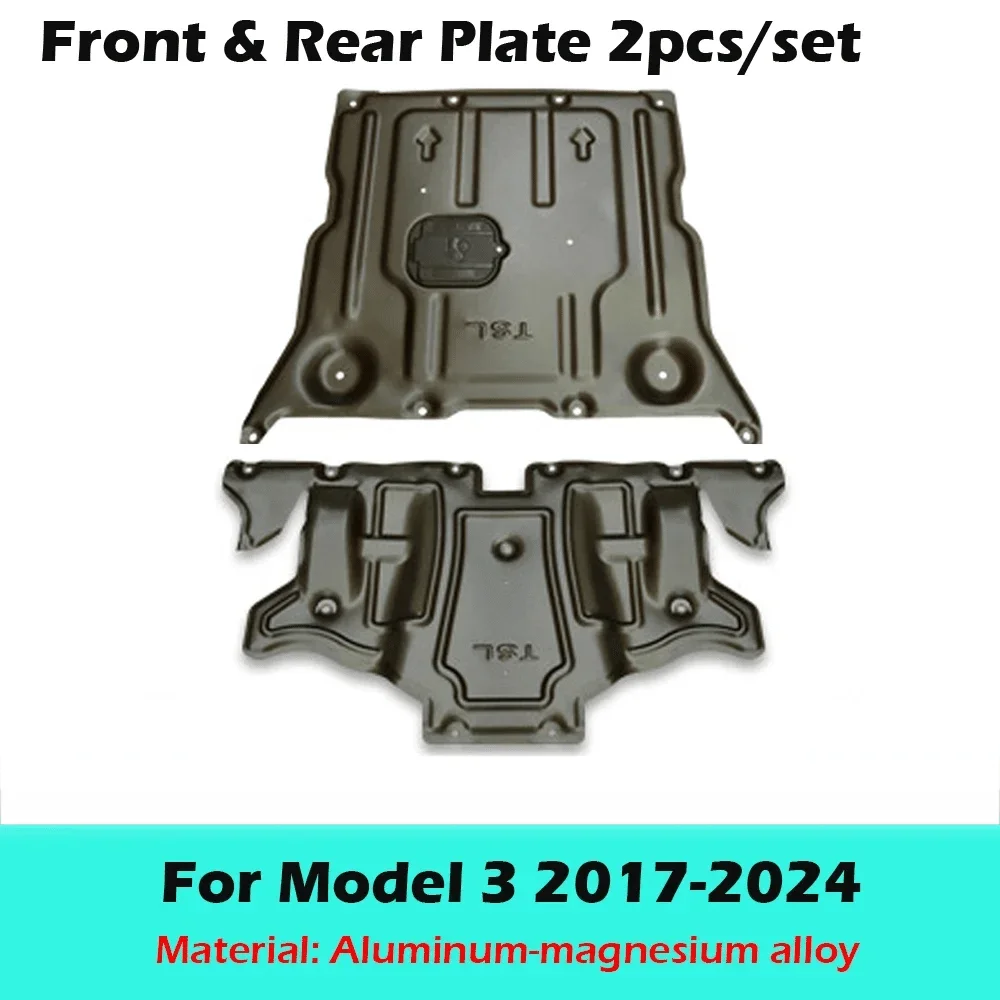 Front Skid Plate Guard For Tesla Model 3 (2017-2024) & Model Y (2020-2024) - Aluminum Underbody Cover