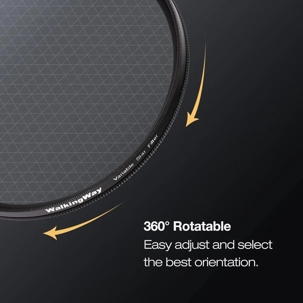 Walking Way Adjustable Star Line Star Filter 4 6 8 Line Variable Filtro Camera Filters 49 52 55 58 62 67 72 77 82mm for DSLR