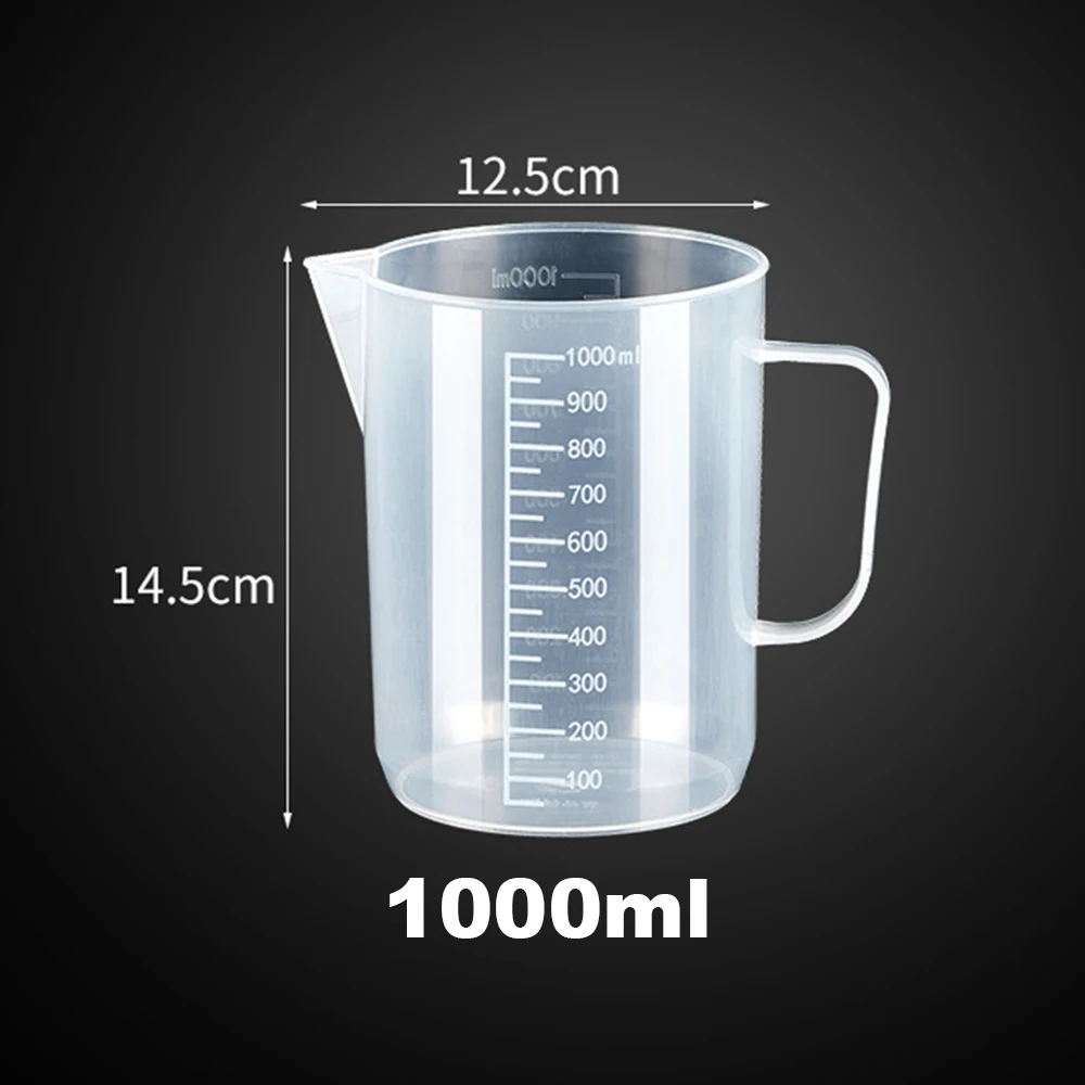 PC measuring cup Milk tea special measuring cup Plastic graduated cup Measuring cup Laboratory equipment 1000ml 500ml 250ml Mix images - 6