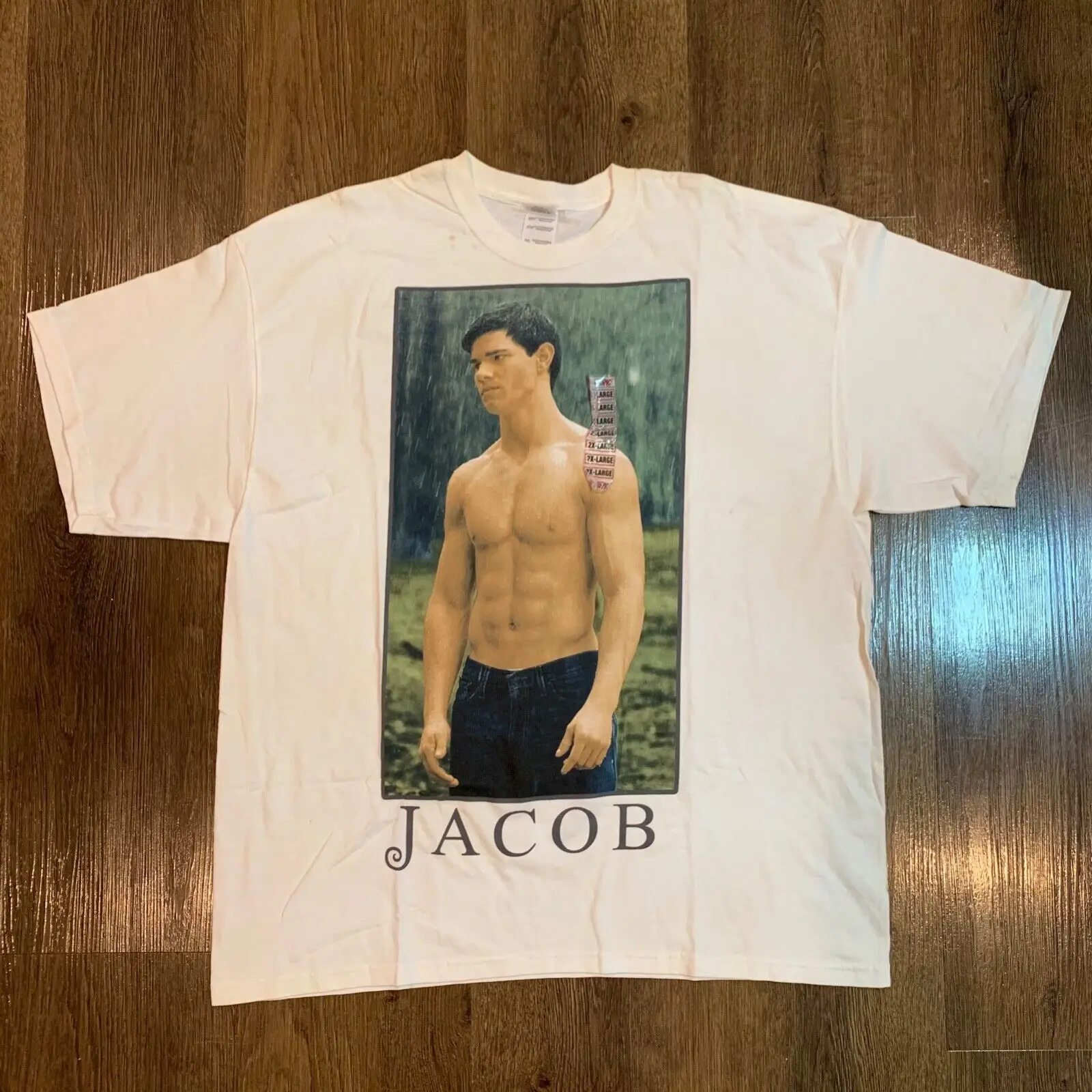 Vintage Twilight Saga New Moon Jacob Double Sided Movie Promo Graphic Shirt Xxl