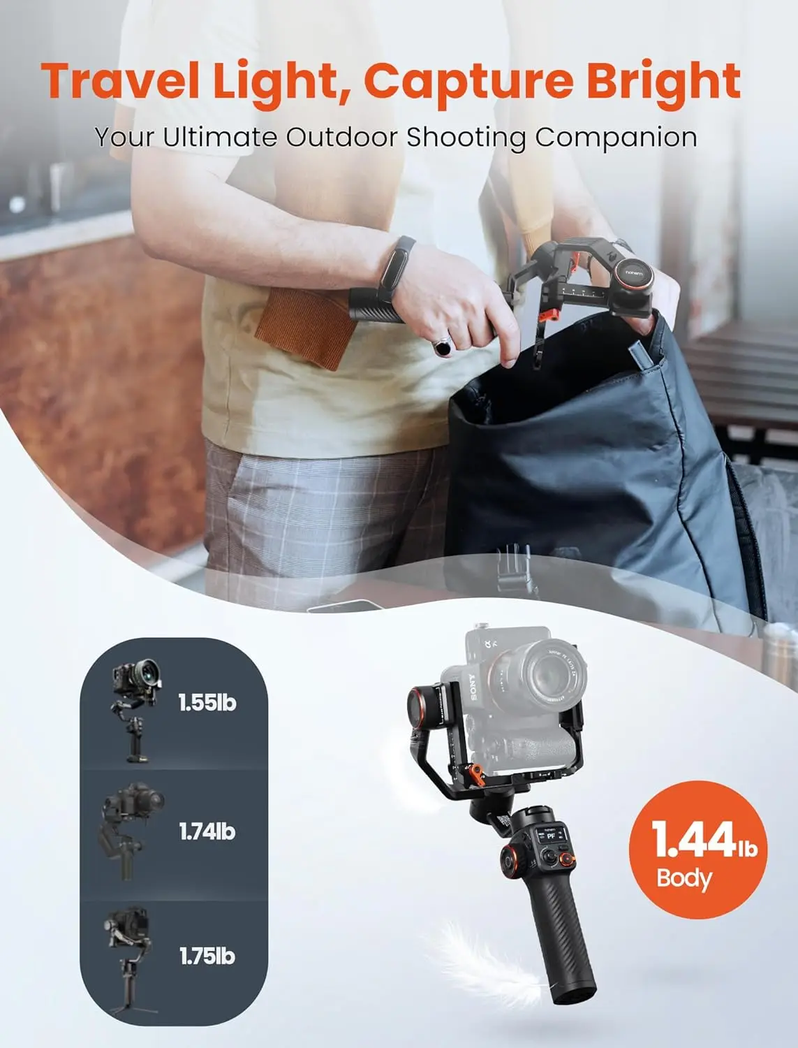 hohem iSteady MT2 キット カメラ用ジンバルスタビライザー、ミラー