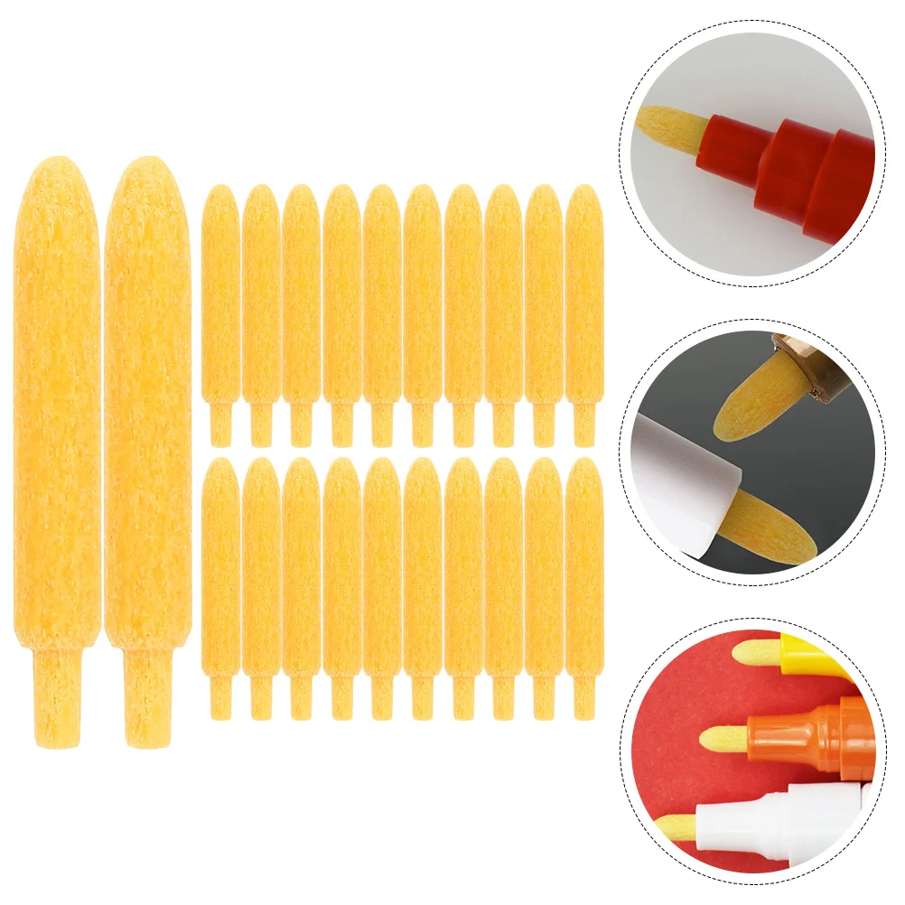 

Stobok Fabric Pens Marker Replacement Nib Tips 30Pcs Acrylic Paint Marker Nibs Universal Paint Markers Painting Pens White