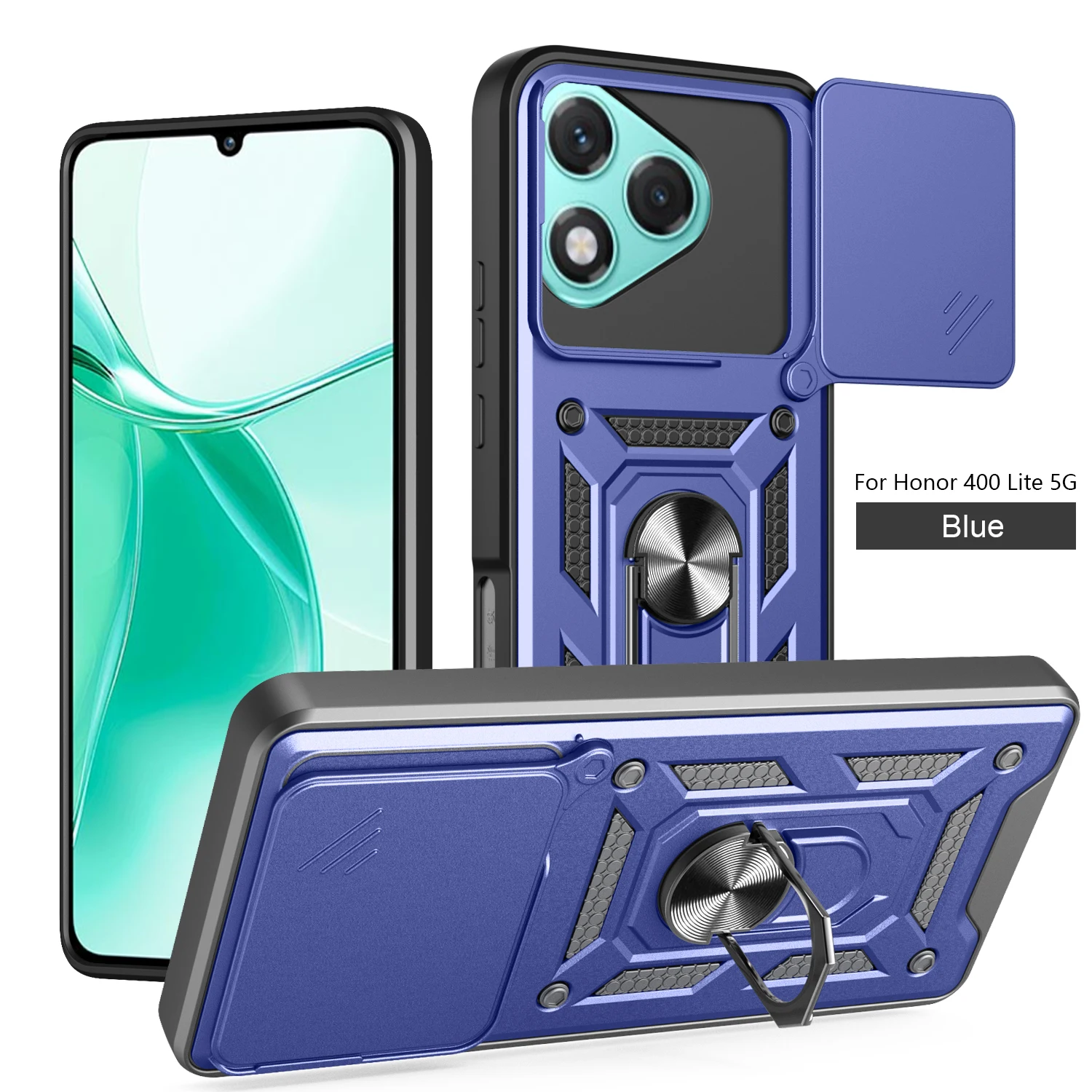 Durable Protective Phone Shell with Magnetic Ring and Camera Guard