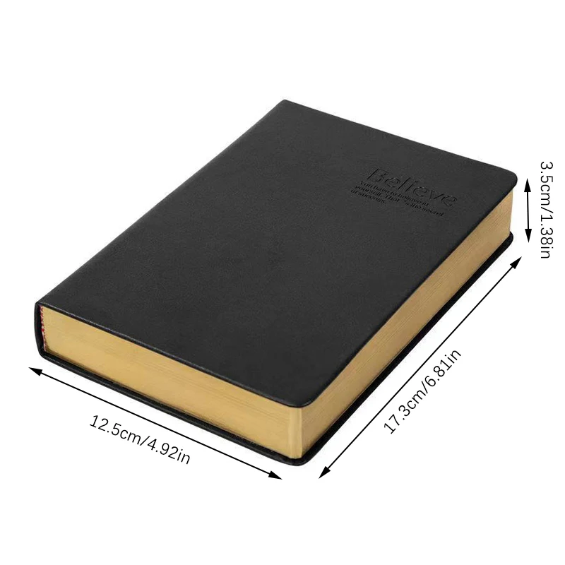 Vintage Thick Paper Notebook Notepad Leather Bible Diary Book Journals Agenda Planner School Office Stationery Supplies - 6