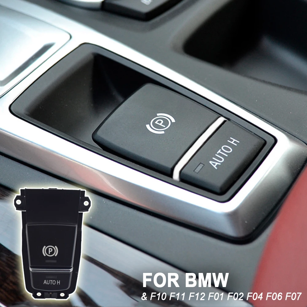 Car Electronic Handbrake Parking Switch Brake Button For BMW X5 X6 E70 E76 2007-2013, parking brake switch cover