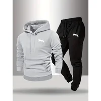 Ensemble survêtement homme chaud et tendance : sweat à capuche et pantalon de jogging décontracté, idéal pour le sport et le streetwear (2 pièces) 3
