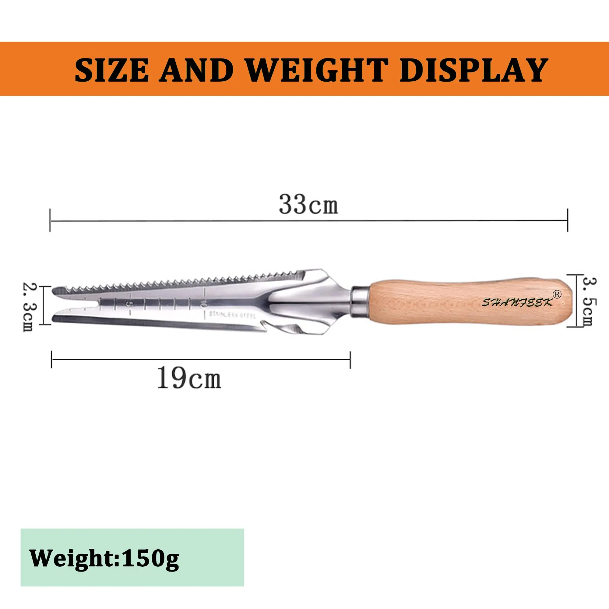 Stainless Steel Weed Removal Tool — 1 Pc