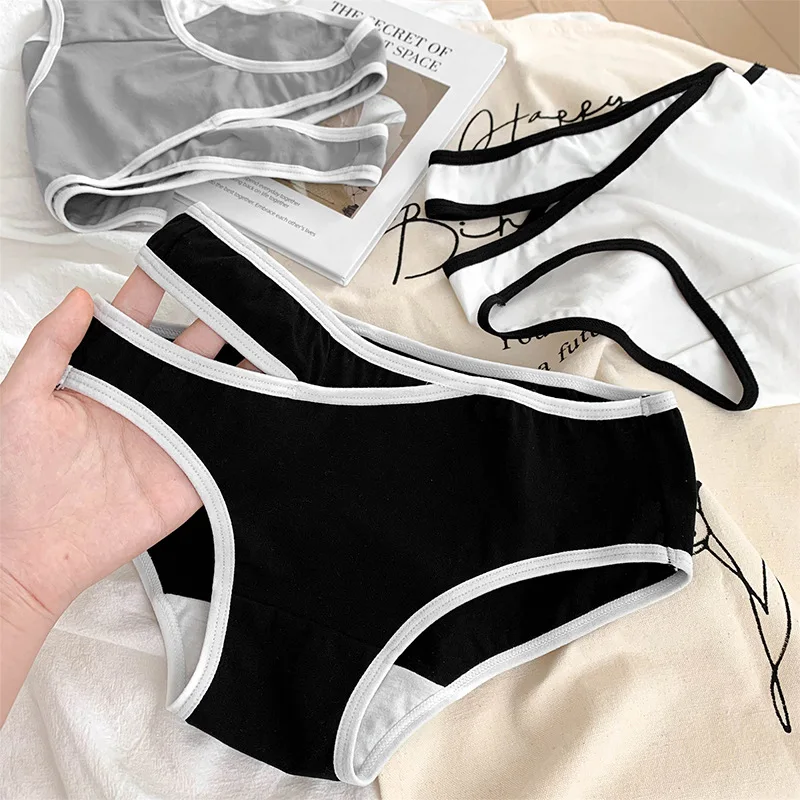 2021 Women's Cotton Underwear Sexy Letter Panties Mid Waist Seamless  Comfort Briefs Girl Sports Underpants Female Lingerie