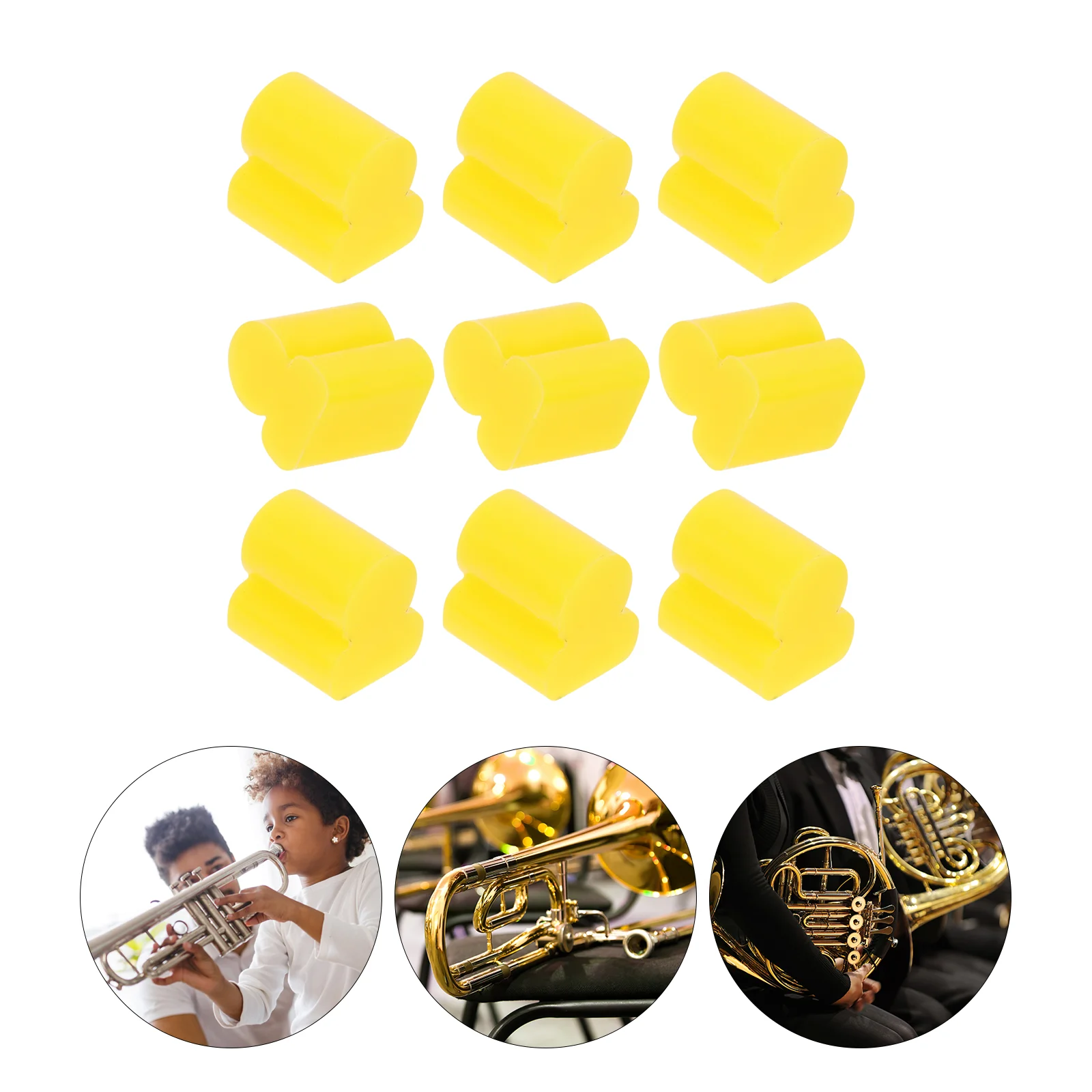20 Pcs Flat Key Musical Instrument Mute Pad Tool Accessories Silicone Trombone Silica Gel Simple Guitar Practice Using Silencer trombone accessory trombone mute