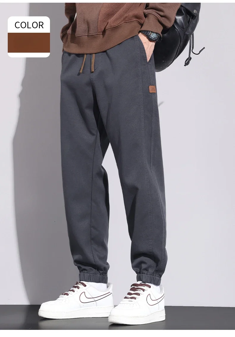 Lässige Herren Lyocell Hosen Herbst neue weiche gemütliche Korea Mode elastische Taille Baggy Hose männlich Jogging Jogging hose – Detail 5