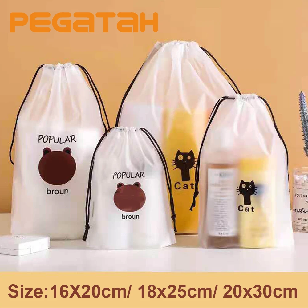 귀여운 투명 방수 여행 화장품 가방, 여성 메이크업 케이스, 목욕 메이크업 정리함, 세면 용품, 워시 뷰티 키트, 보관 파우치 