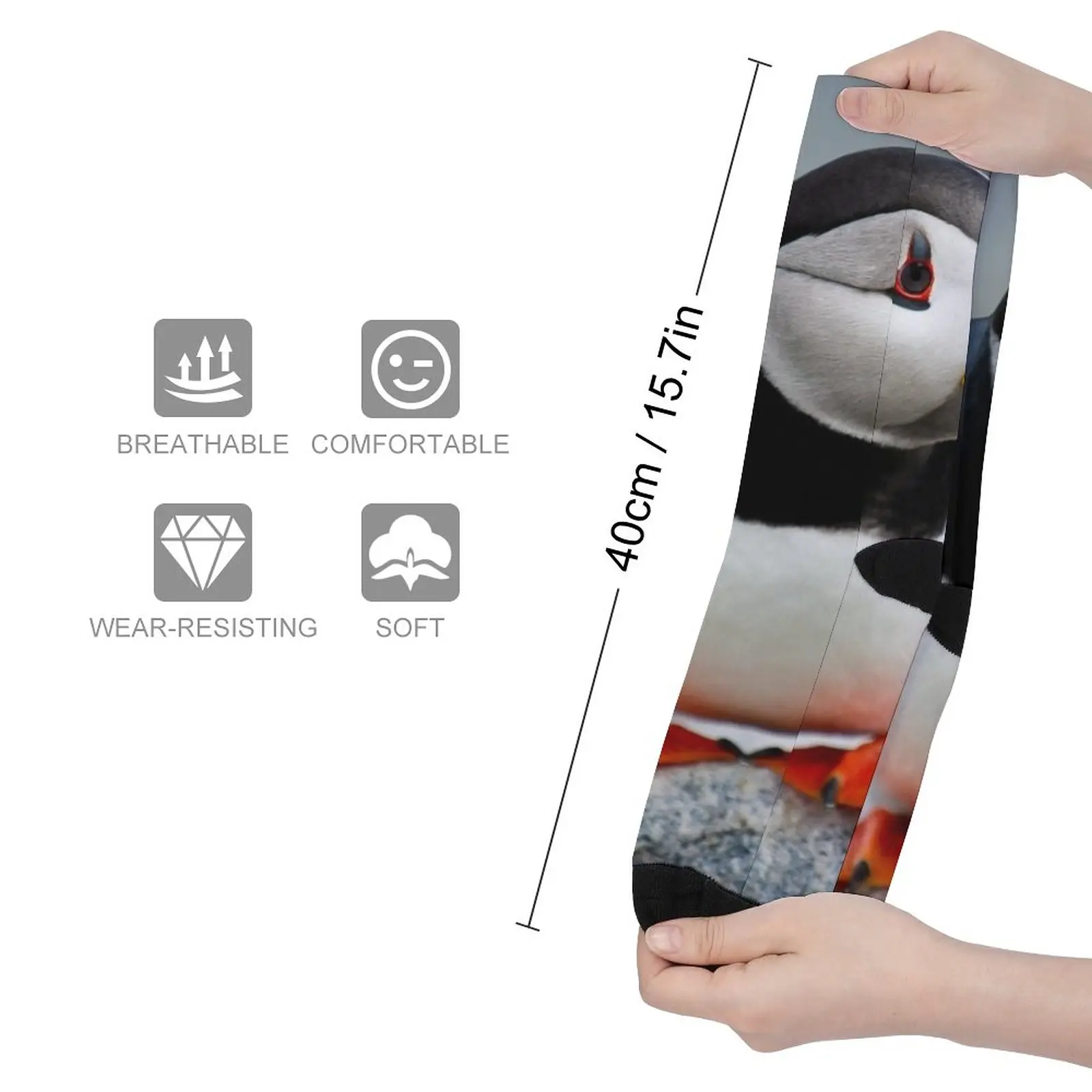 Puffin Socks Men cycling socks funny gift Hiking boots retro