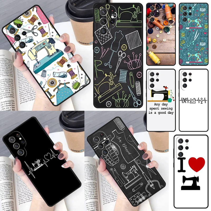 Custodia Per Macchina Da Cucire Antica Per Samsung Galaxy S23 Ultra S22 S20 S21 Fe S8 S9 S10 Plus Nota 10 20 Custodia Per Telefono Ultra
