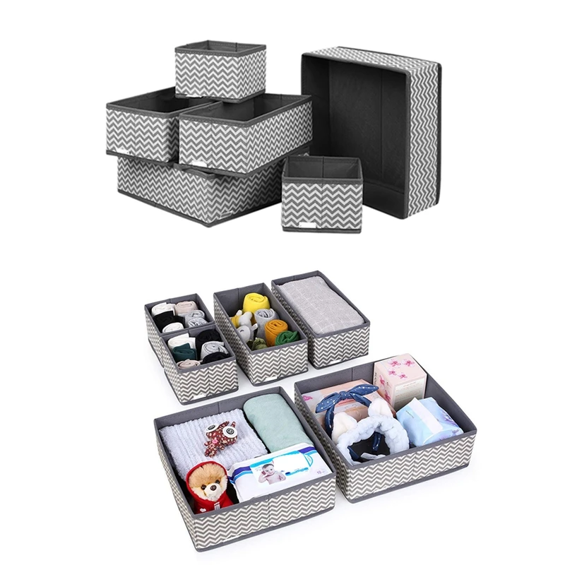 Non Woven Foldable Drawer Organizer Clothes Storage Box Desk Closet Organizer For Baby Clothes