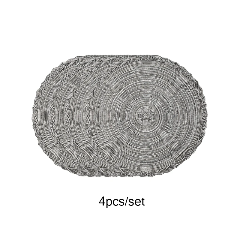 Best-Selling Round Cotton Placemats - Set of 4, Heat-Resistant and Non-Slip Washable Table Mats