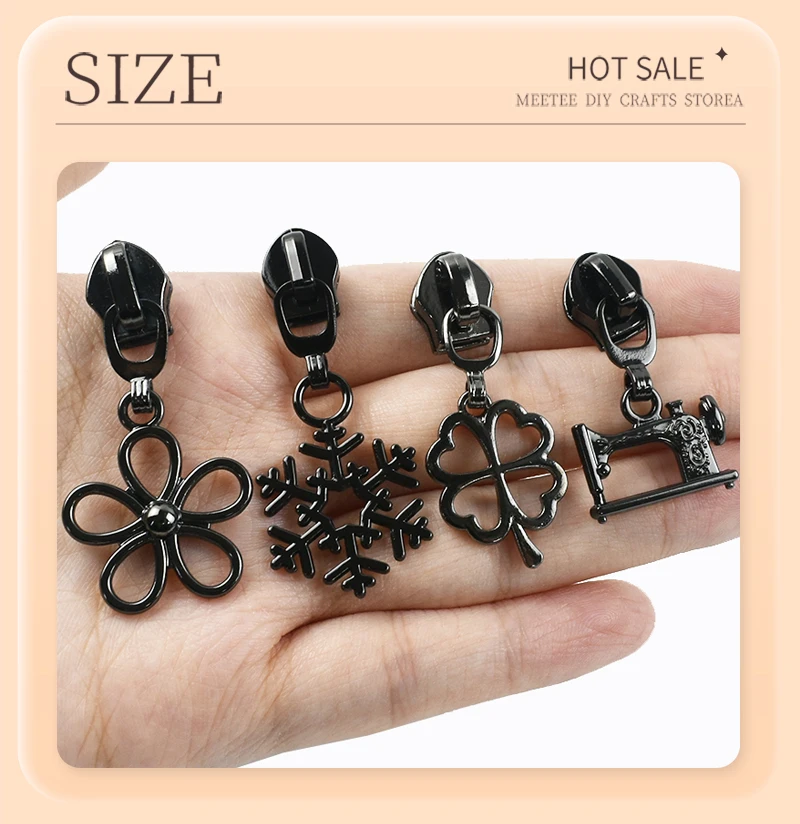 5/10Pcs Bag Zippers Repair Slider for 5# Nylon Zip Backpack Closure Zipper Puller Head Purse Replacement Zips Lock Accessories
