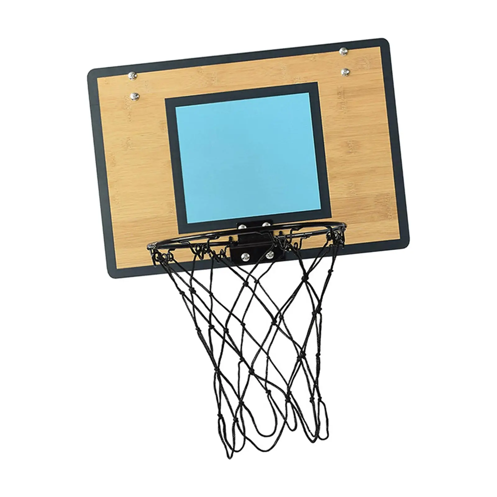 

Mini Basketball Hoop over The Door Bamboo Backboard Basketball Goal Basketball