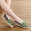 Summer New Hand-stitched Linen Sole Shoes Straw Woven Canvas Shoes Lovers A Slip-on Light Comfortable Lazy Shoes Unisex 1