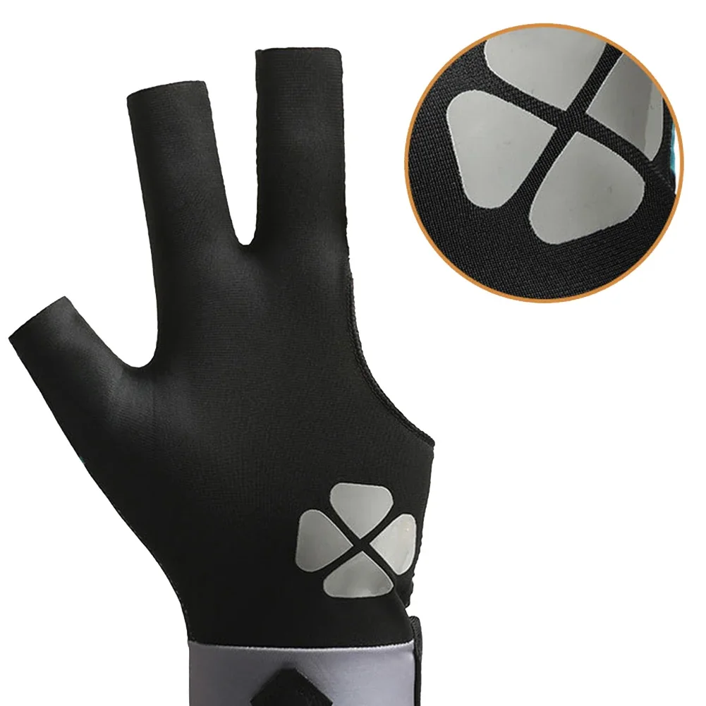 Description Picture 6 of itemLeft Hand Billiards Glove Three Finger Snooker Billiard Glove Non Slip Stickers Elasticity Billiard Training Gloves 1pcs