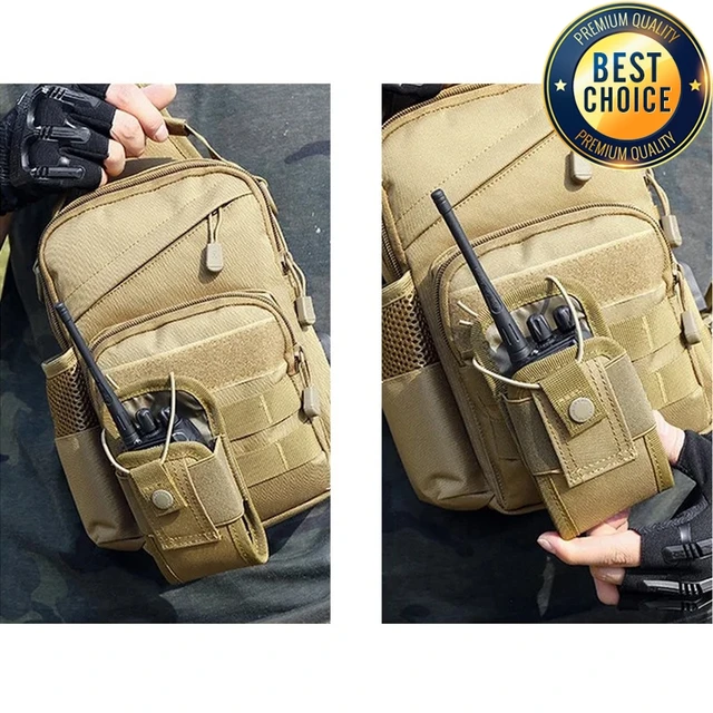 Тактическая рация Molle, сумка 1000D, уличная портативная кобура для радиопереговорного устройства, сумка для переноски, охотничий кемпинг, карман для магазина 3