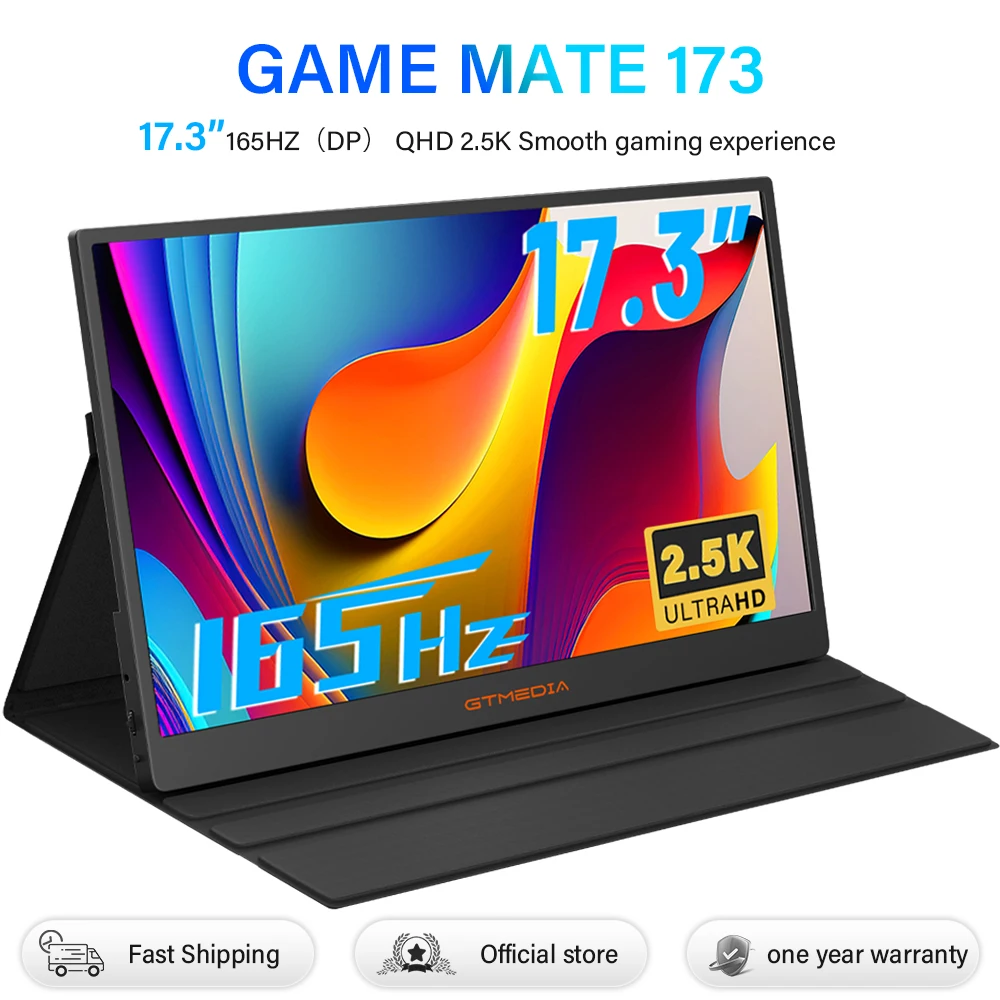 Gtmedia Monitor Portatile Da 17.3 Pollici Fhd 1920*1080 Travel Gaming Schermo Di Visualizzazione Da 17.3 "Per Interruttore Del Telefono Portatile Ps4 