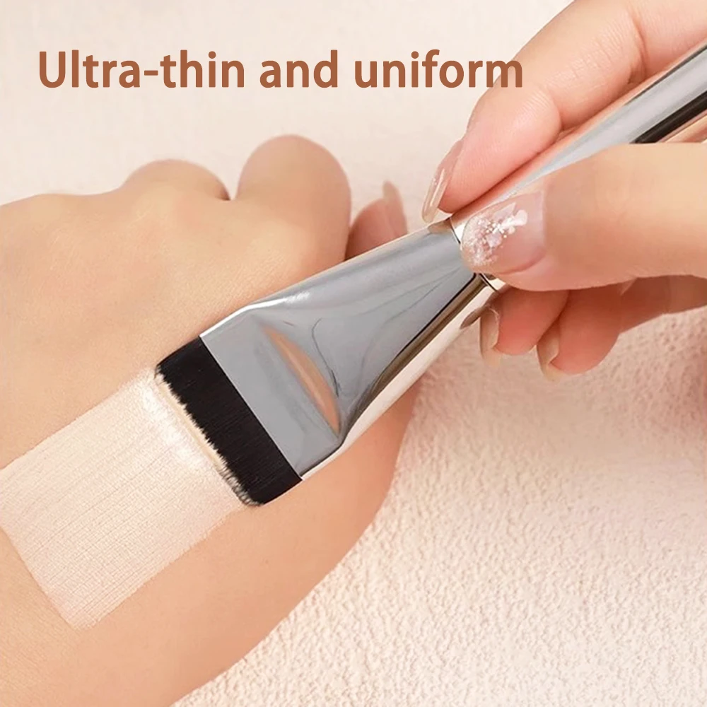 Foundation Makeup Brush Ultra Thin Flat Head Blush Contour Blending Foundation Cream Makeup Brush Professional Tool makeup brush set makeup brush