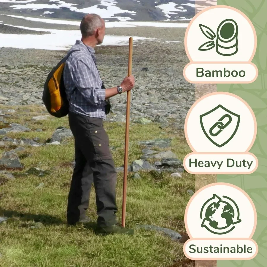 1 Stick Sturdy Bamboo Stick for Fitness, Yoga, Physical Rehabilitation. 54" X 1.18" Diameters. Available in Bulk Quantities