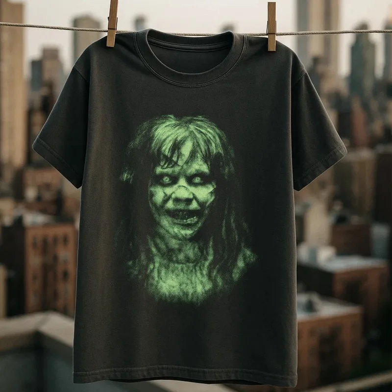 Exorzisten-T-Shirt | Reagan Horror T-Shirt | Retro Devil Evil Movie – Herren-T-Shirt, Sommer, neues Unisex-Freizeit-T-Shirt