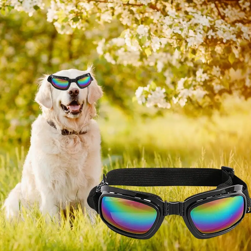 

Pet Sunglasses Outdoor Eye Protection for Dogs Windproof Anti-fog Pet Goggles with Uv-proof Lenses Adjustable Fit Uv-proof Pet