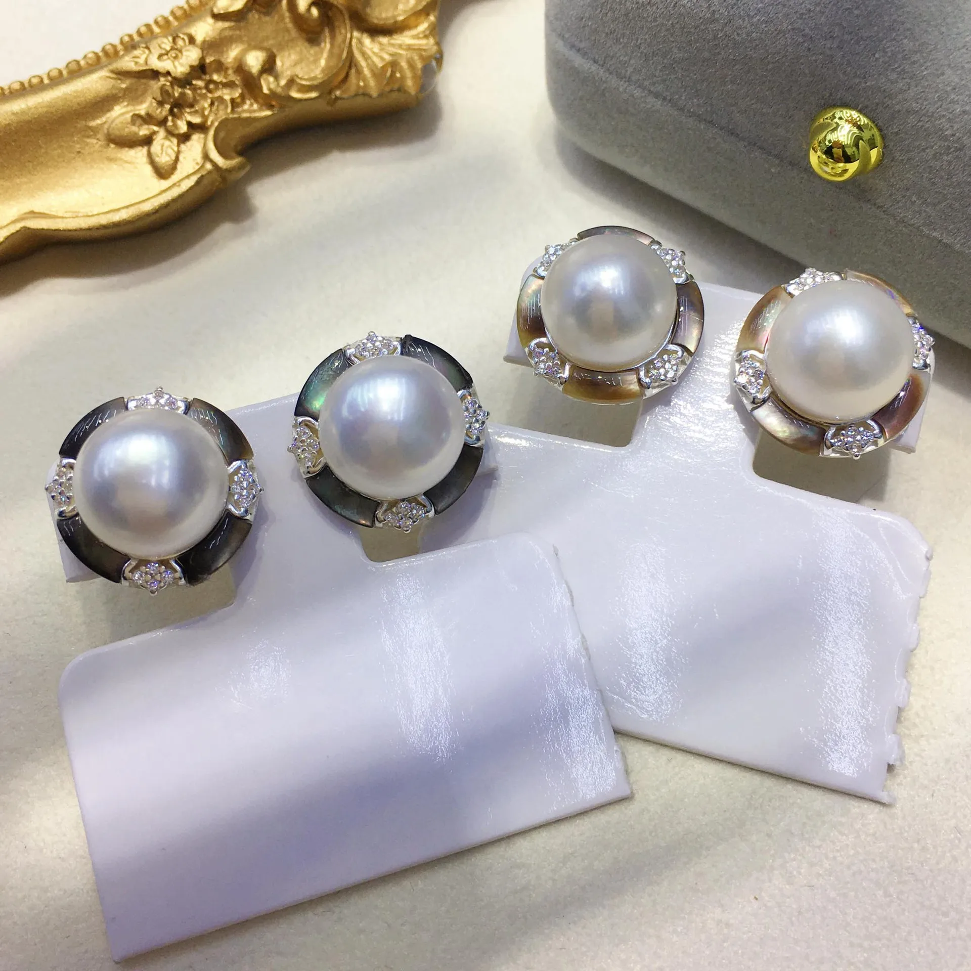 

925 Sterling Silver Natural Freshwater Zircon Stud Earrings Women Jewelry S925 Punk Party Gown Runway Boho Korean Japan INS
