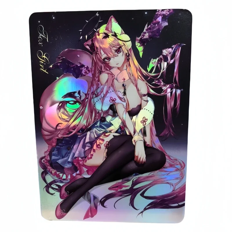 

Genshin Impact Black Evening Dress Anime Game Peripheral Collection Flash Card Hot Sales Christmas Present Toys DIY Homemade