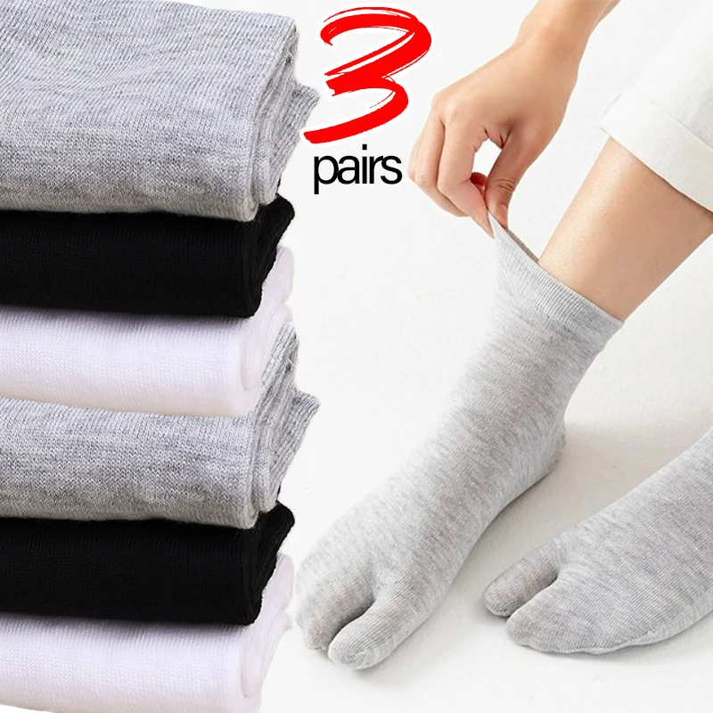 

2 Toe Sandal Flip Flop Socks Japanese Style Funny Simple Solid Color Unisex Short Sock Sox Comfortable Anti-friction Men Women