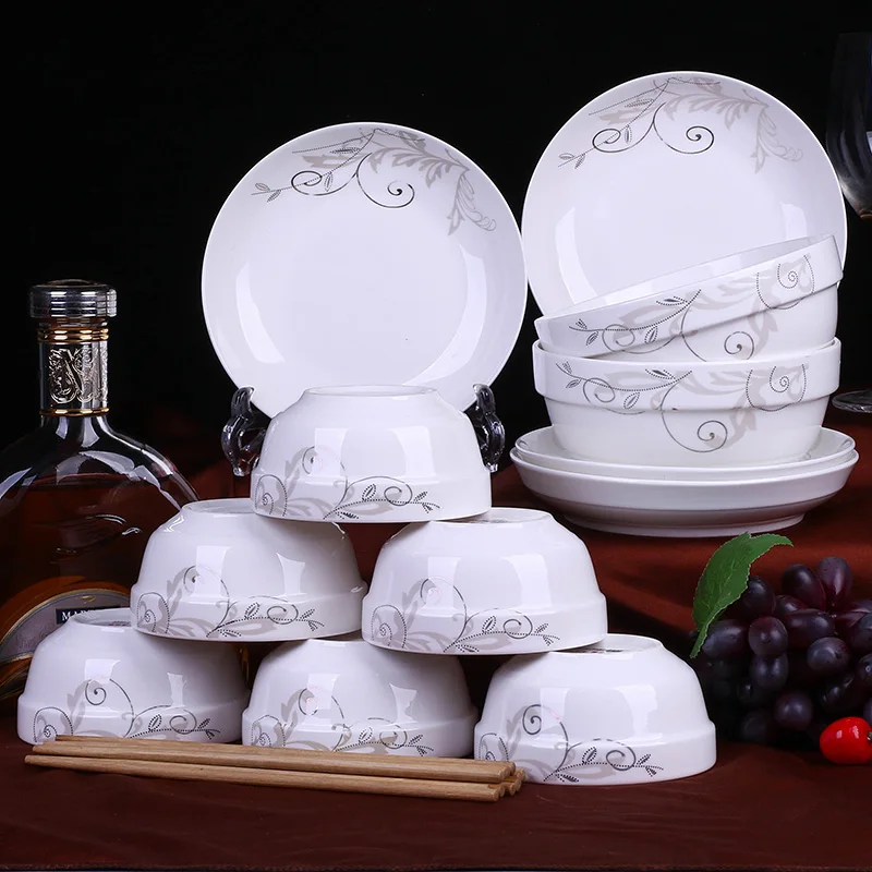 Bowl And Dish Set 18 head Household Eating Ceramic Tableware Instant bowl-and-dish-set-18-head-household-eating-ceramic-tableware-instant
