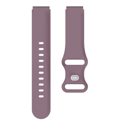 18mm Silicone Butterfly Buckle Watch Band - Comfortable and Breathable Strap for Xiaomi S4 41mm (Smoke Purple)