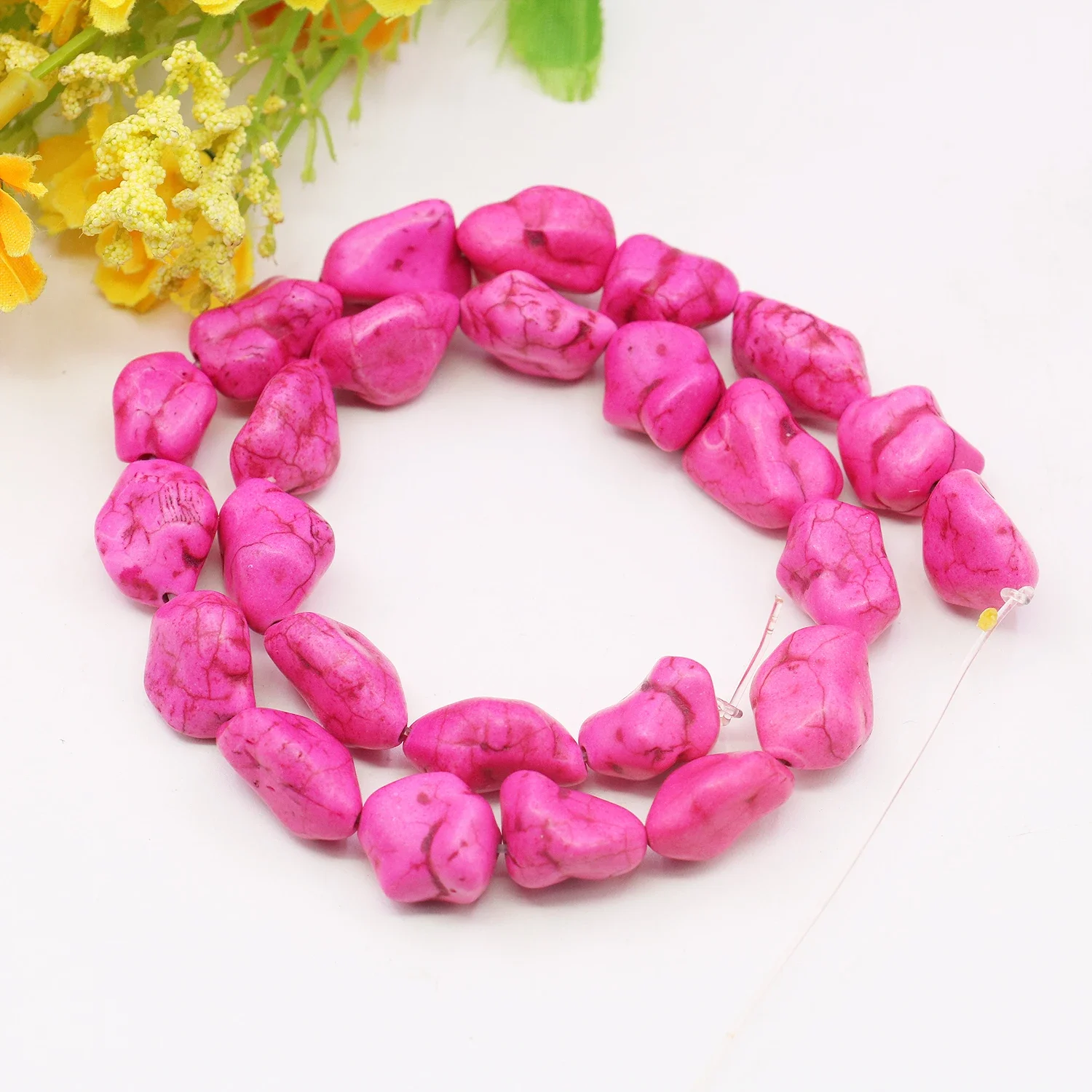 8-18mm Irregular Rose Natural Onyx Turkey Turquoises Gemstone DIY Loose Beads Stone Women Girl Gift Jewelry Making Design 15inch