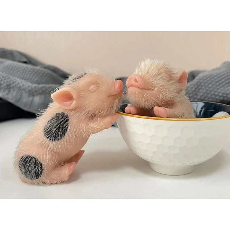 

5inch Mini Reborn Doll Full Body Silicone Piglet Cute Lifelike Piglet Reborn Piggy Toys for Children Drop Shipping