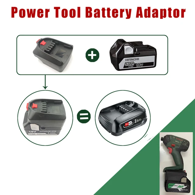 Adaptateur de batterie pour uration/Hikoki, 18V, pour Bosch PBA