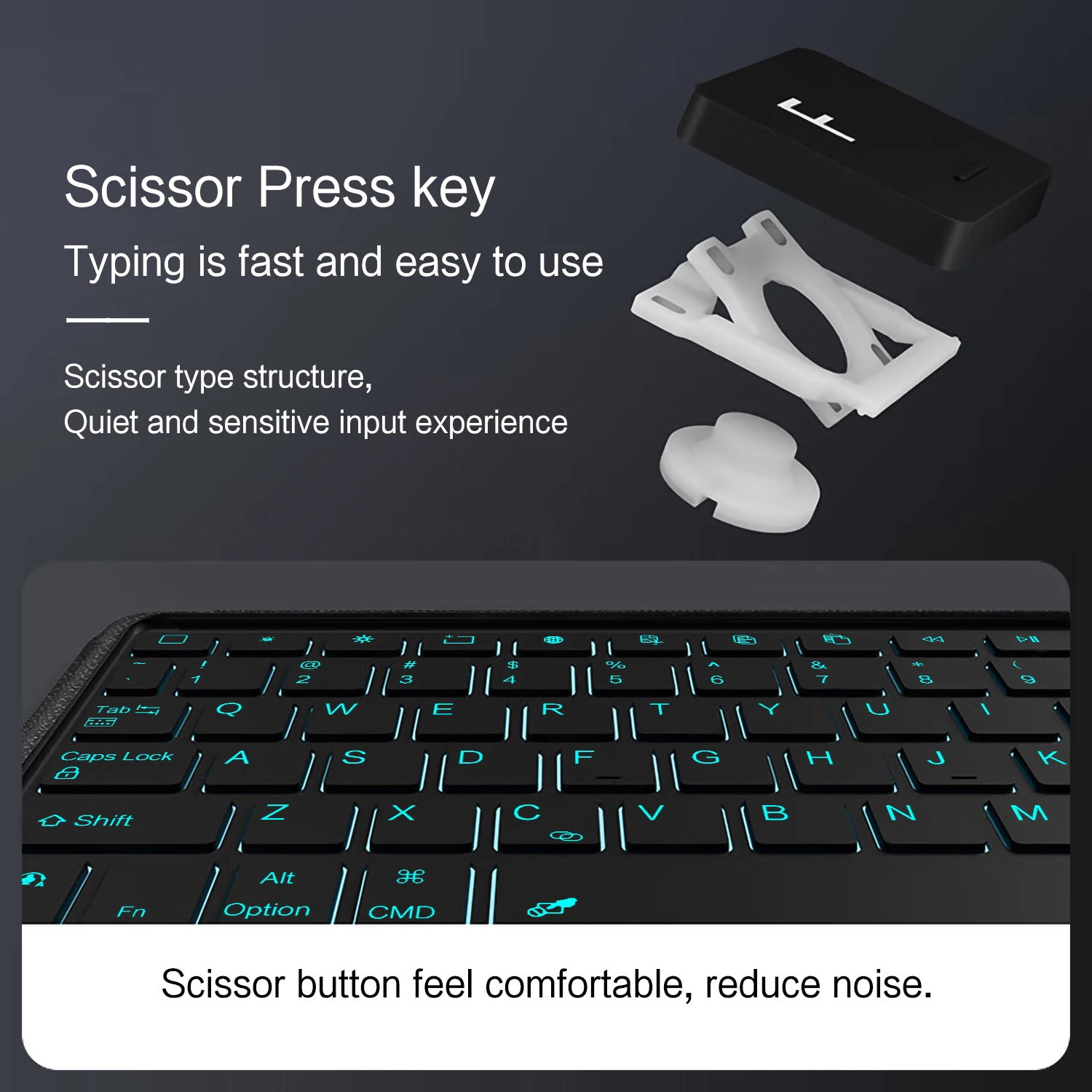 Enhanced Wireless Backlit Keyboard Case with TouchPad and Detachable Cover