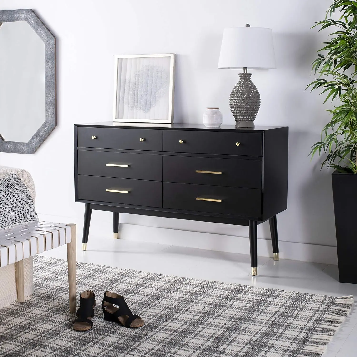 

Современный ретро-комод Safavieh Couture Home Madden с 6 выдвижными ящиками