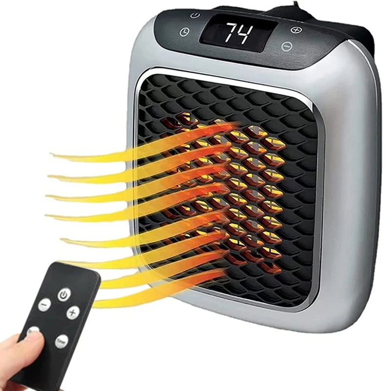 800W Smart Space Electric Small Heater Wall Outlet Electric Space Heater  Adjustable Thermostat Timer Led Display,Fast Heating - AliExpress