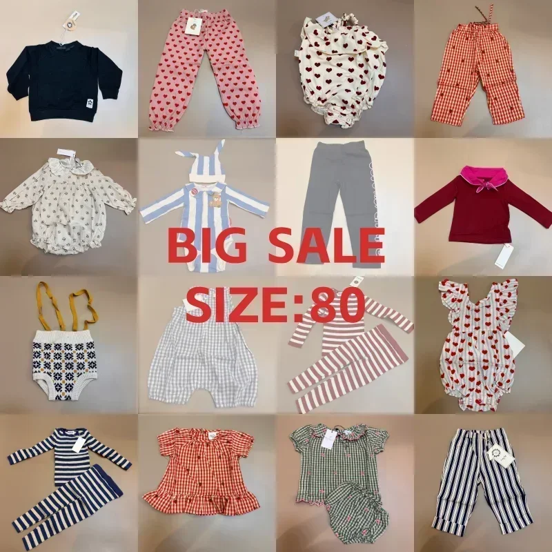 BIG SLAE SIZE 80 FOR Boys and Girls Baby Sleeve T-Shirts and Shorts Set Summer New Baby 0-1Y