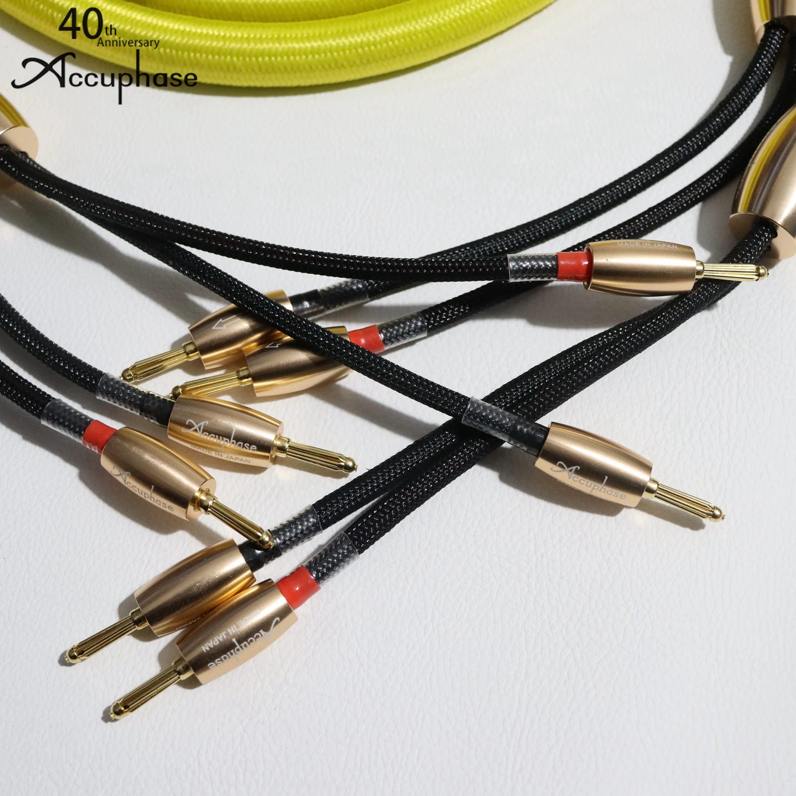 하이파이 오디오 12Awg Accuphase 오디오 애호가 스피커 케이블, 확성기 증폭기 라인, 금도금 바나나 플러그 포함, 1 쌍