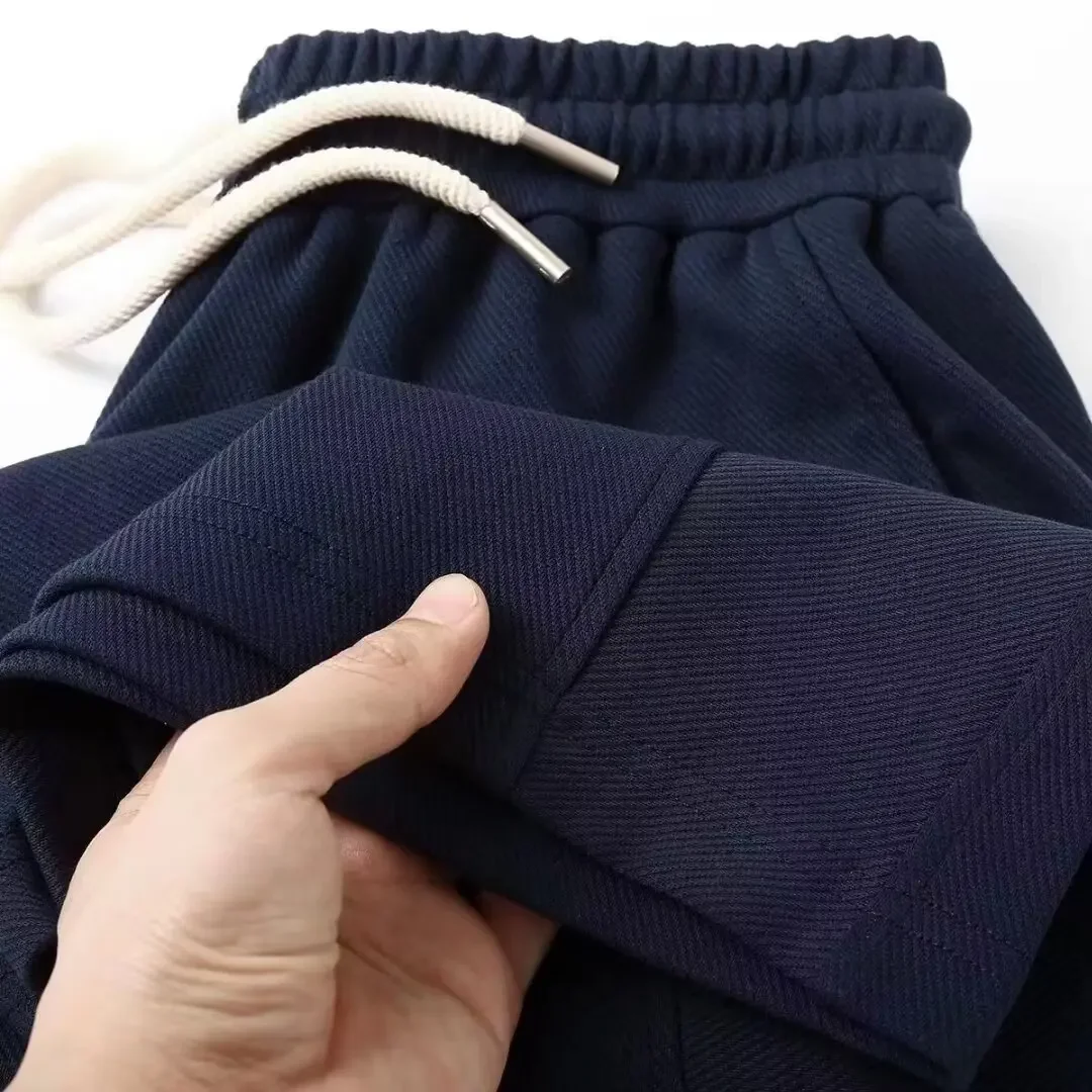 남성용 일본 스타일 헤비 카키 반바지, 루즈핏 미드 팬츠, 캐주얼 스포츠 5 분..