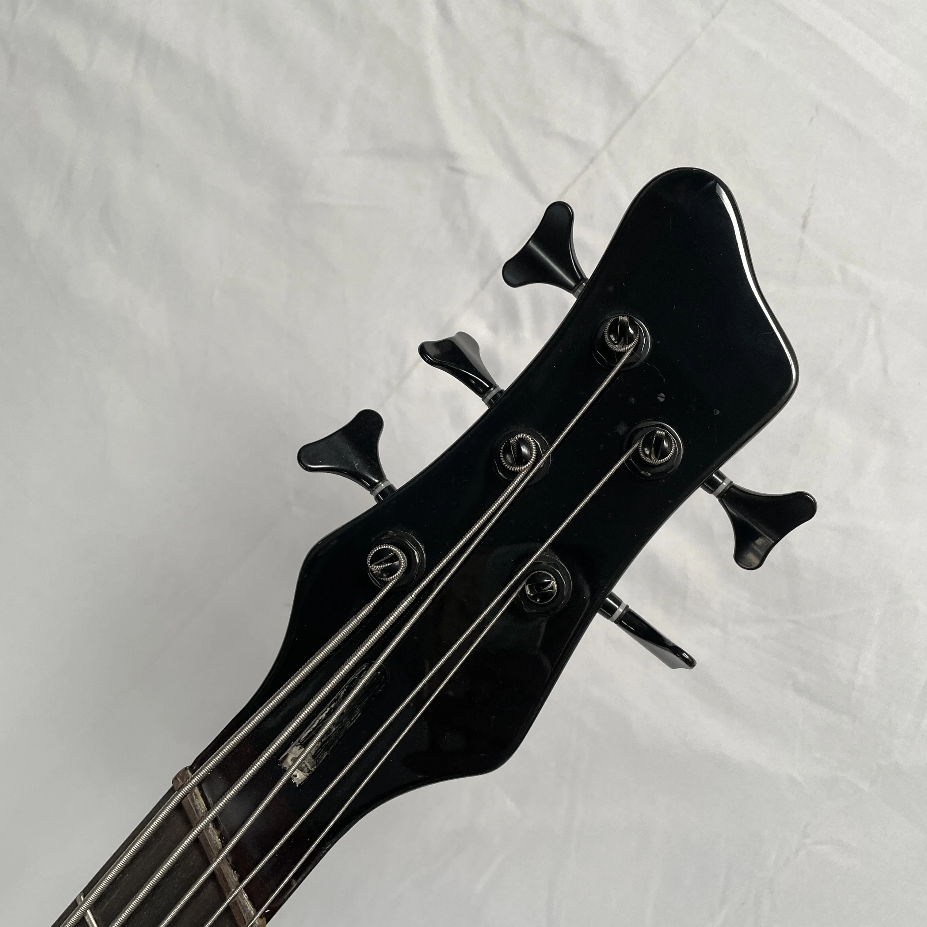 5 string Gray Bass Electric Bass Rare Fast Super Long black hardware last one